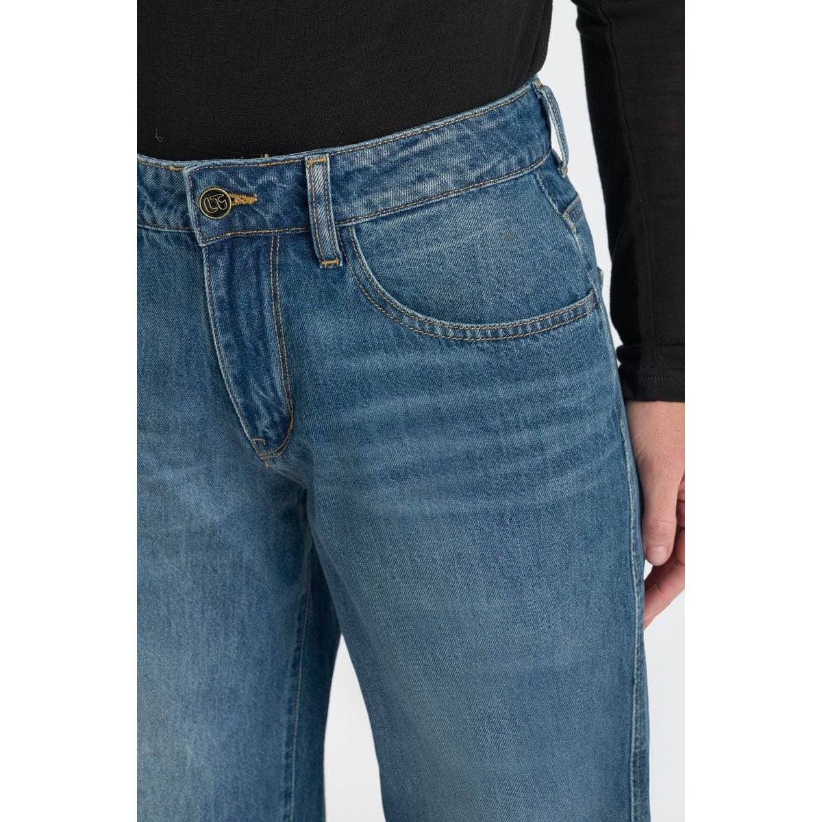 Jeans loose, large , longueur 34 blue, LE TEMPS DES CERISES