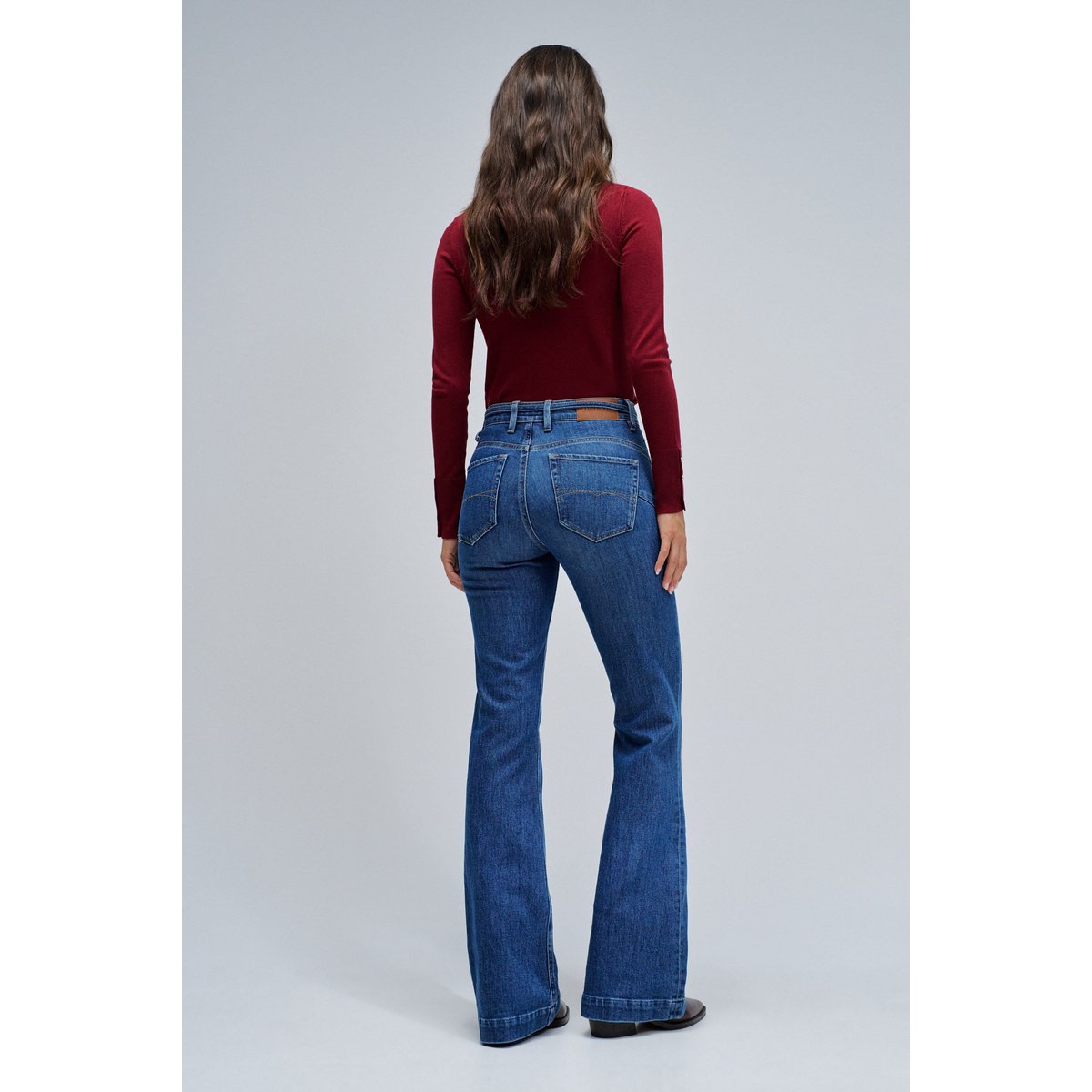 JEAN FAITH PUSH IN FLARE bleu denim, SALSA JEANS