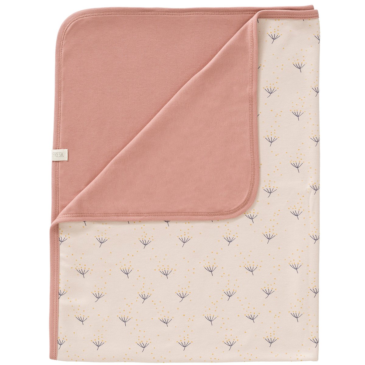 Couverture bébé rose, écru, FRESK