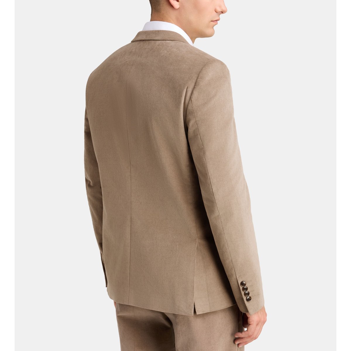 Veste de costume ajustée beroi en velours côtelé coton beige, COMPTOIR GL