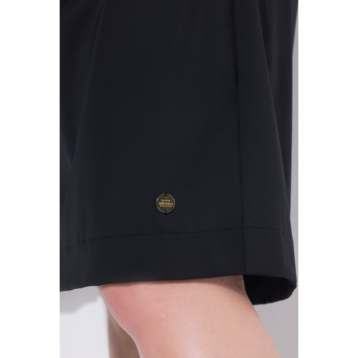Robe coupe évasée, manches 3/4 noir, ULLA POPKEN