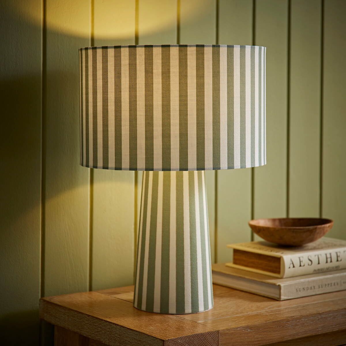 Taylor Stripe Fabric Table Lamp green, ÉDITÉ