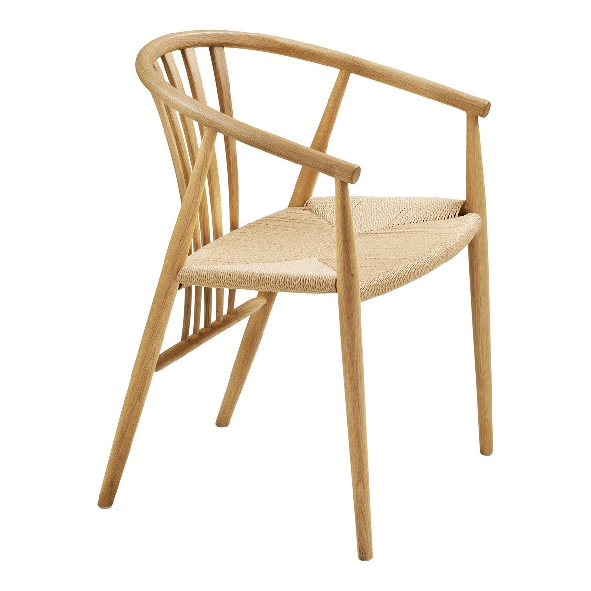 Chaise vintage bois et rotin BERLIN bois clair, PIER IMPORT