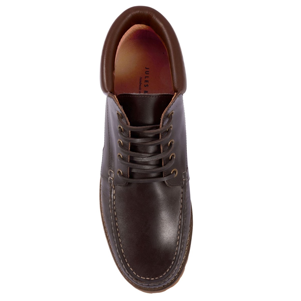 Boots bateau crampons Tom cuir marron, JULES & JENN