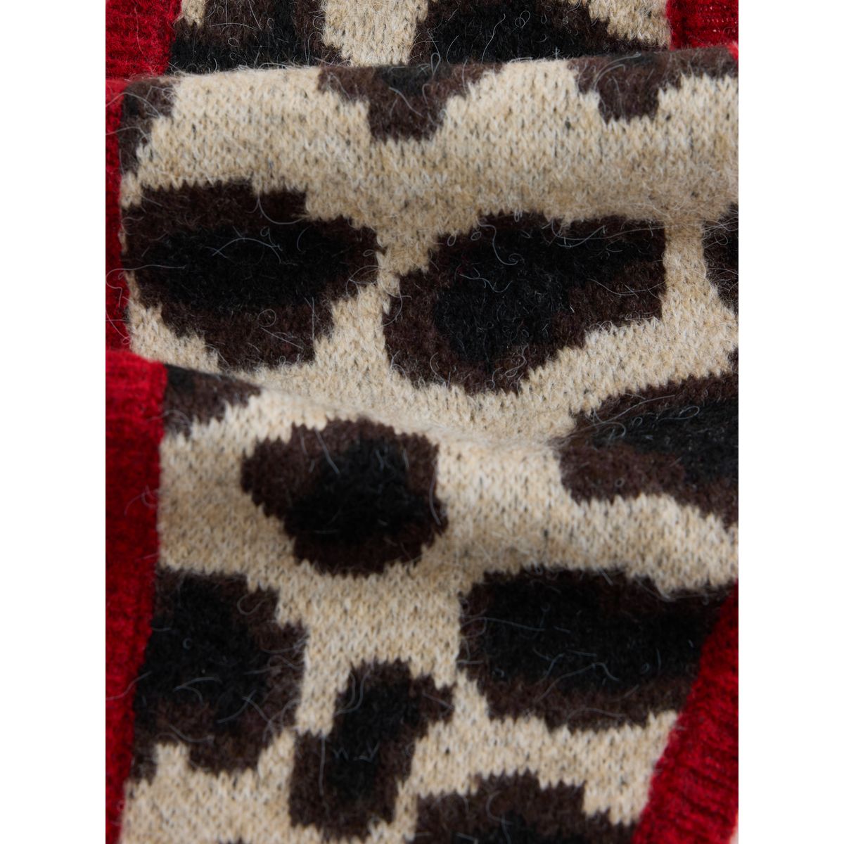Écharpe triangle en maille épaisse jacquard animalier, NEXT