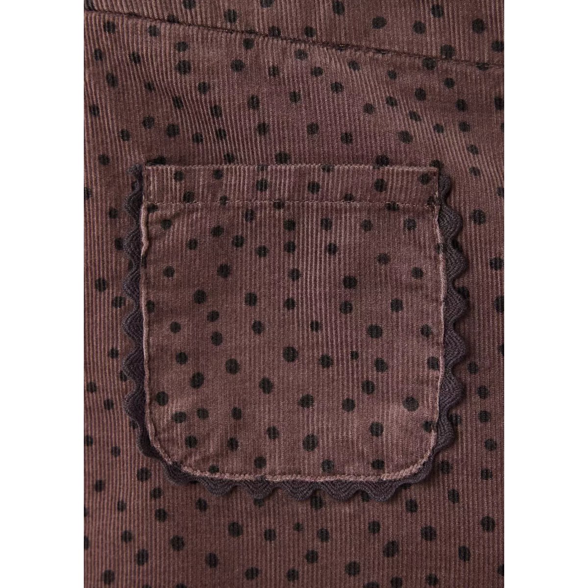 Pantalon velours côtelé à pois marron, MANGO BABY