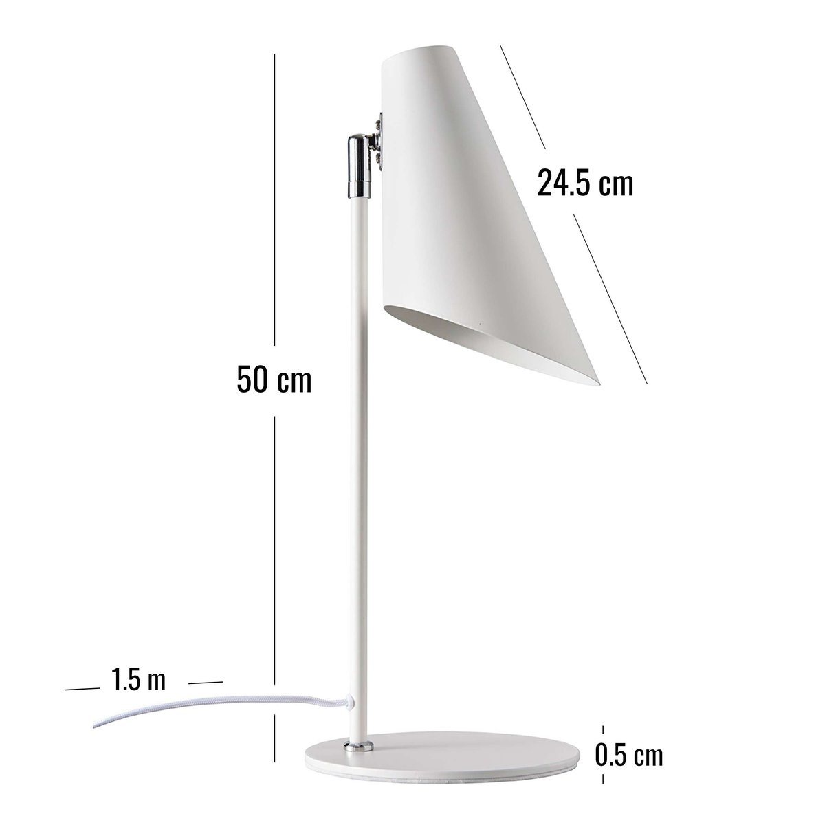 Lampe à poser en métal Cale blanc, DYBERG LARSEN