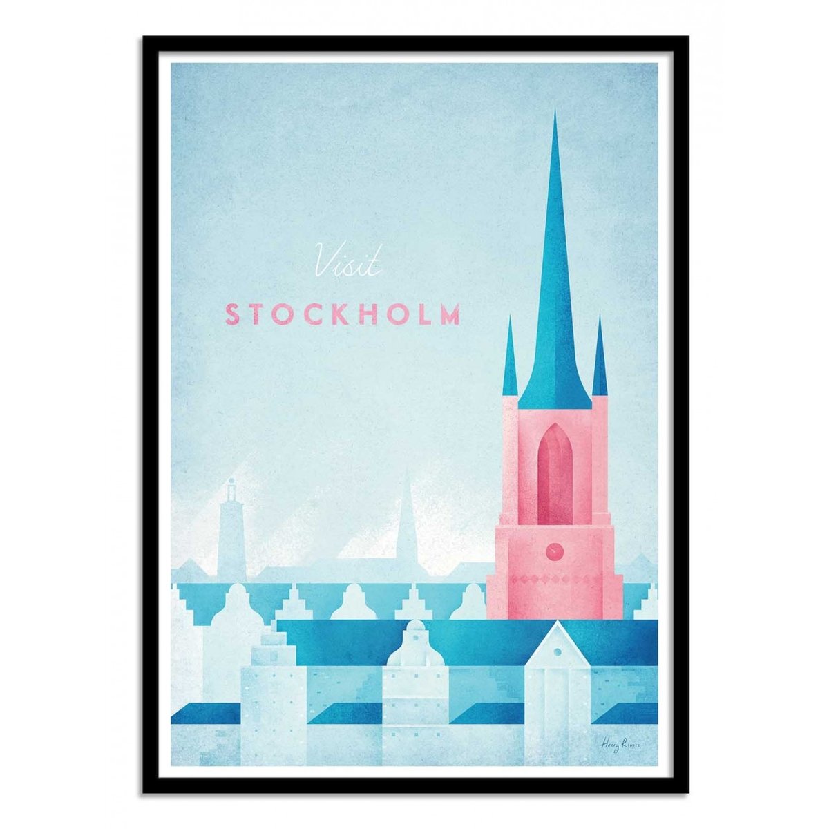 Affiche d'art - Visit Stockholm - Henry Rivers affiche d'art, WALL EDITIONS