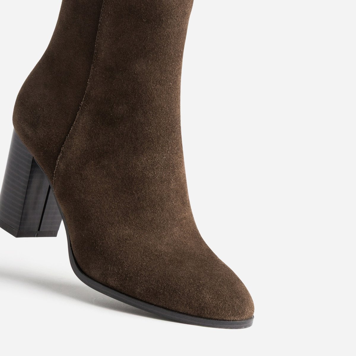Boots À Talon en cuir NATHEA chocolat, ERAM