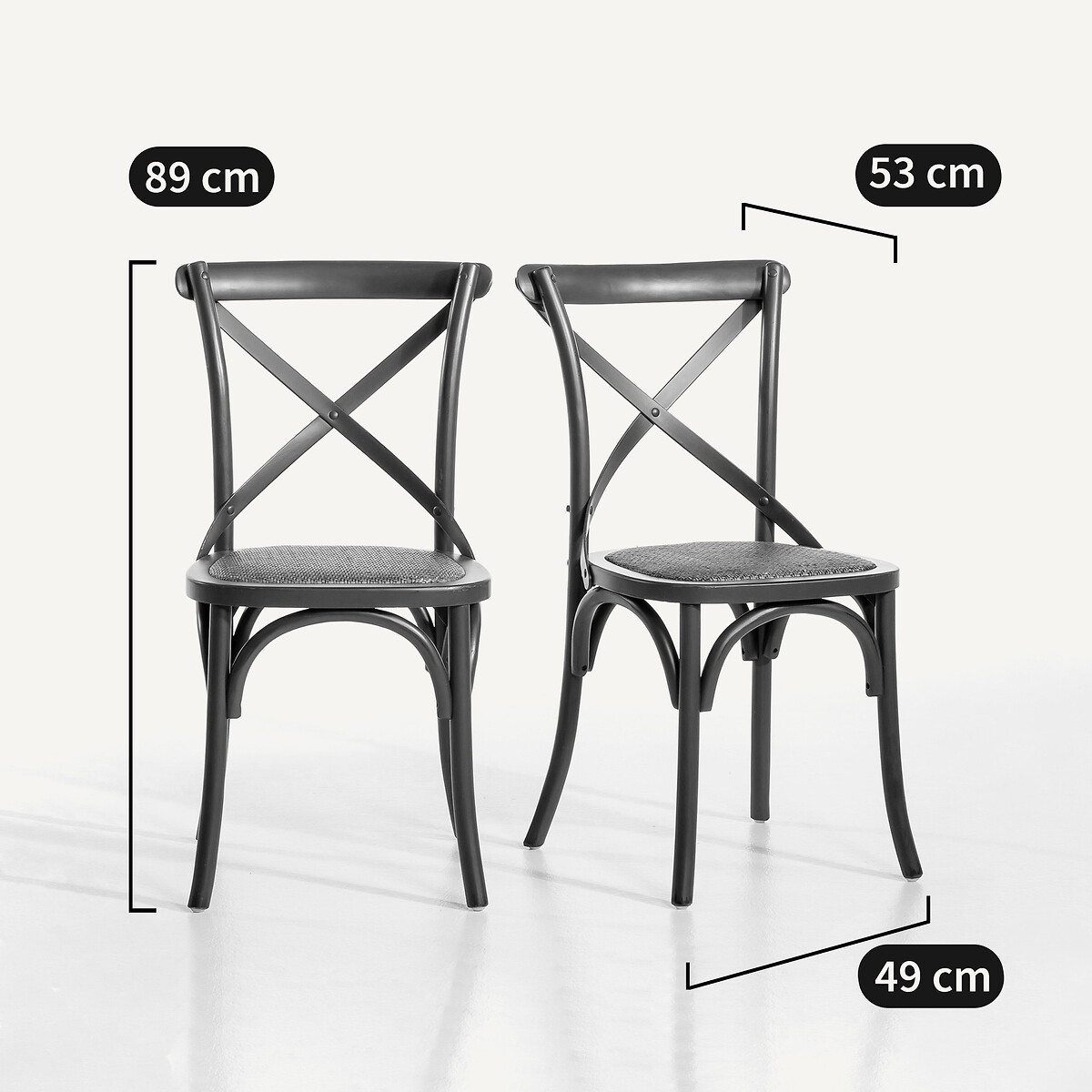 Lot de 2 chaises, Humphrey chêne naturel, AM.PM