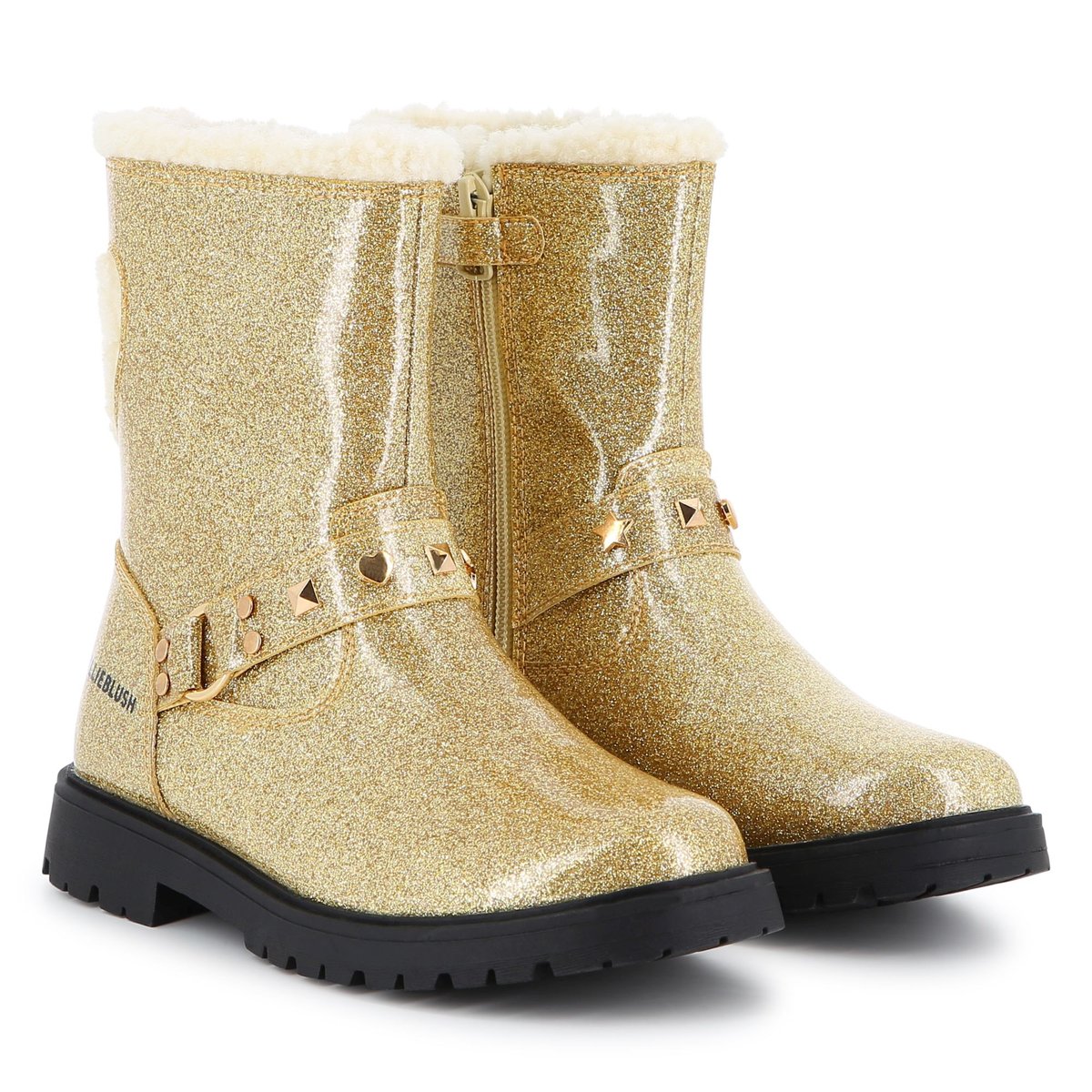 Bottines simili pailletées gold, BILLIEBLUSH