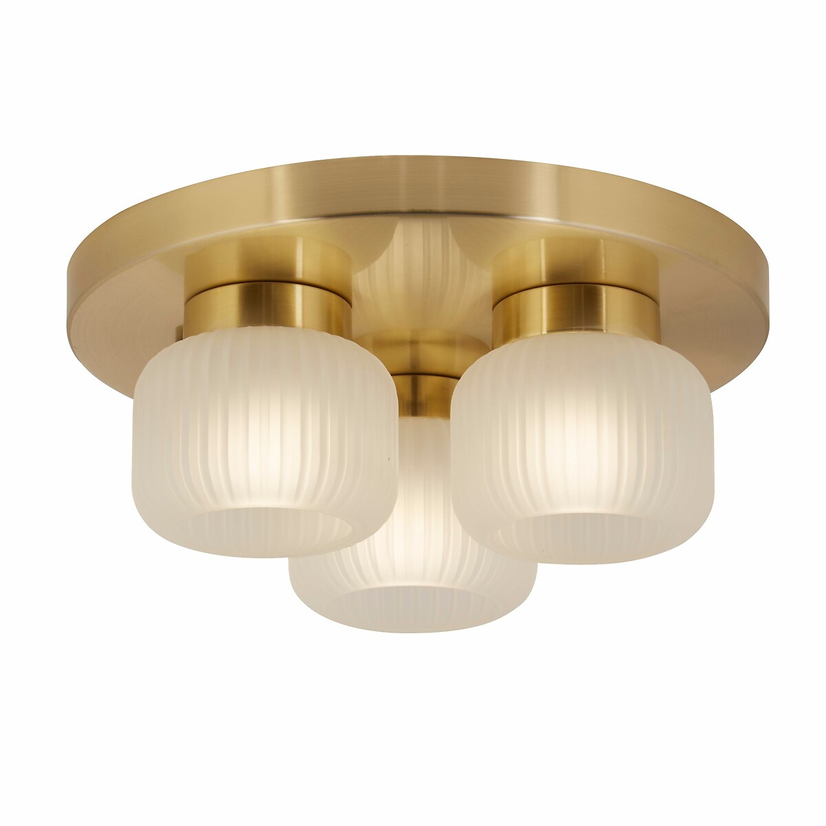 Spring 3-Light Frosted Glass Ceiling Light in Gold white, SO'HOME