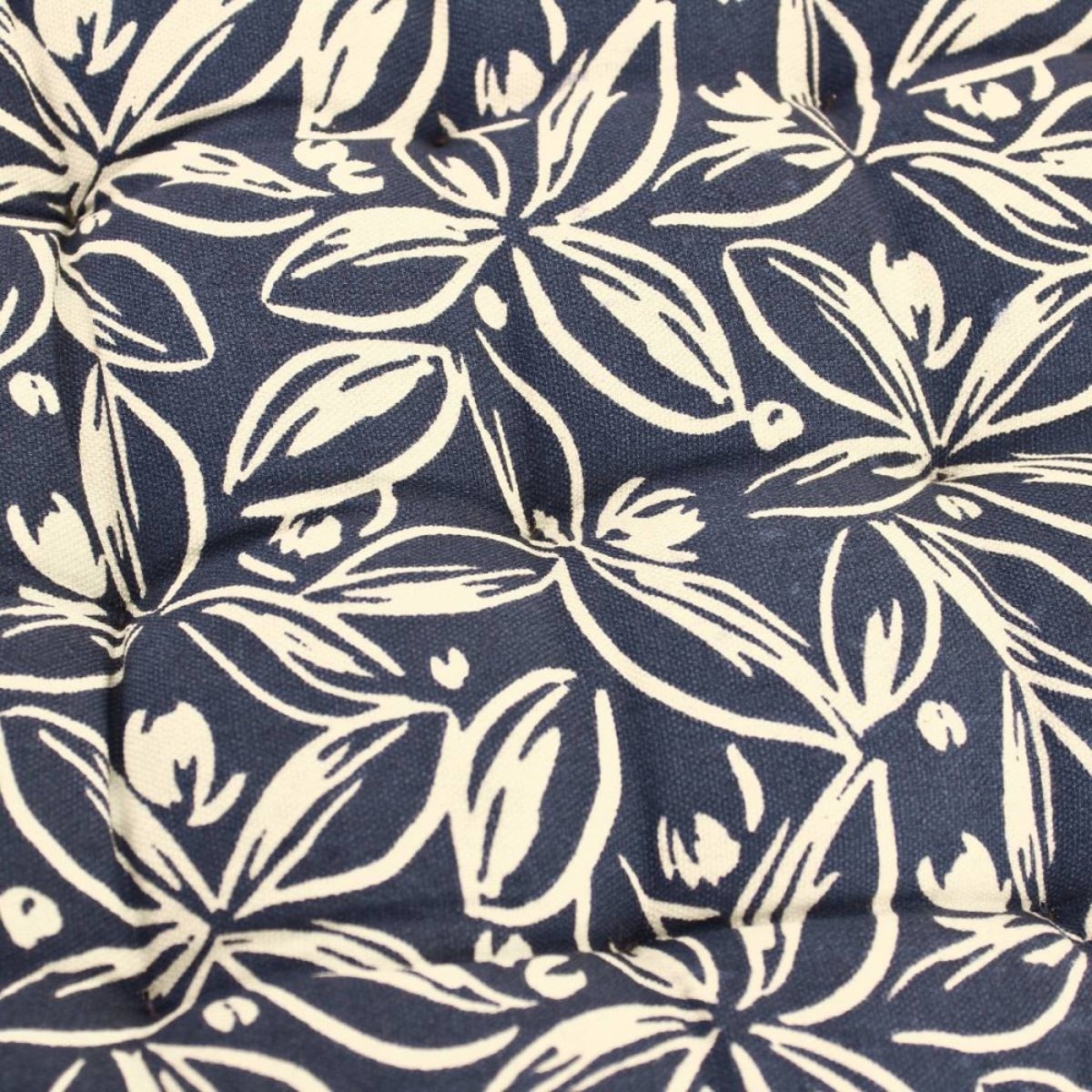 Lot de 4 galettes de chaise en coton à motifs bleu, ORNAMI