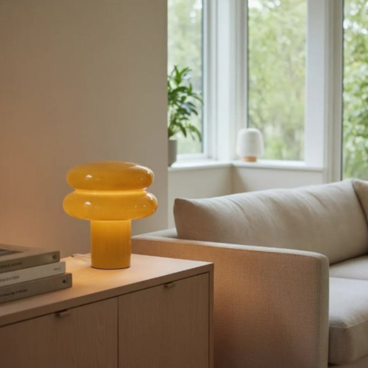Lampe à poser en verre brun POP marron, MILLUMINE