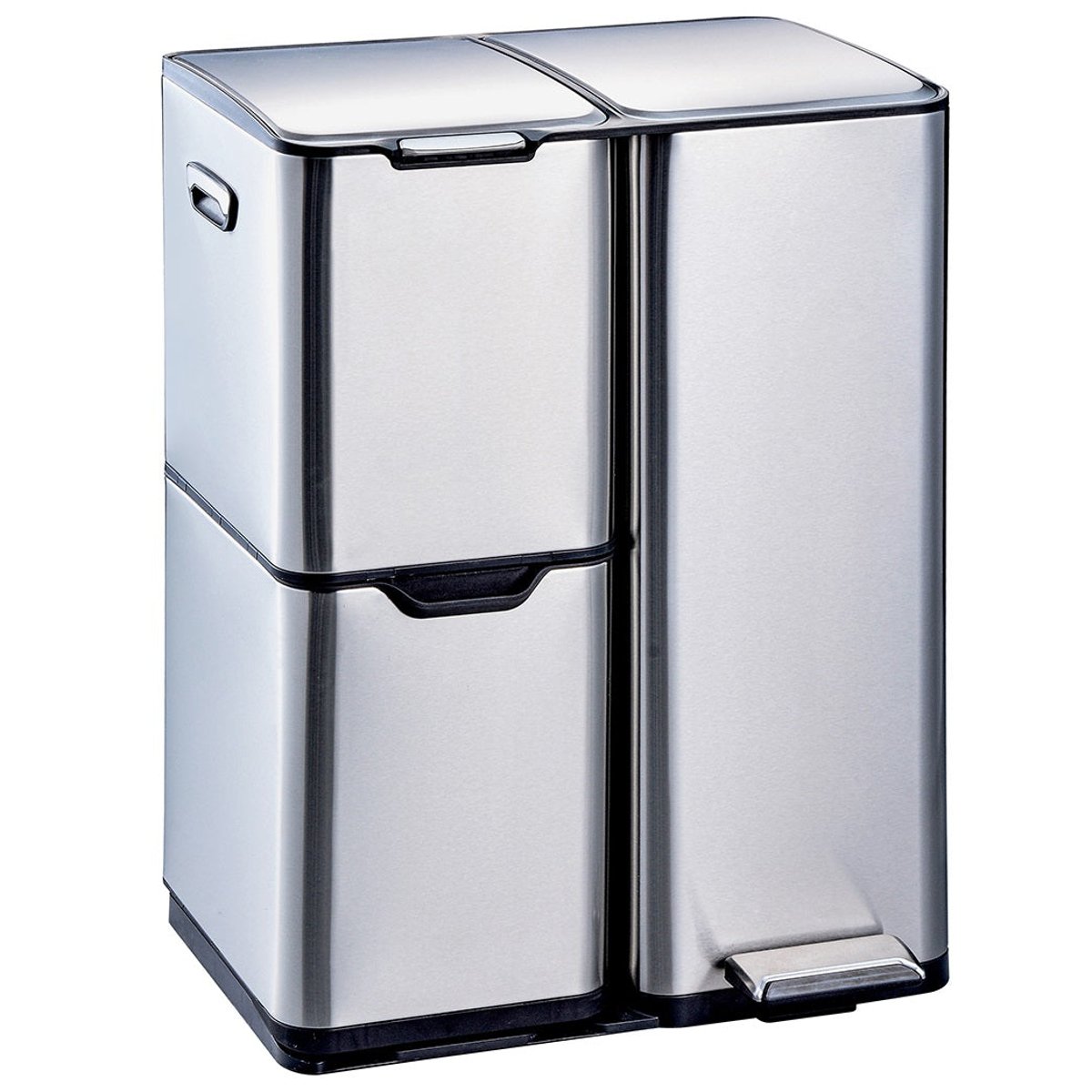 Poubelle de cuisine tri sélectif HAJA argent, KITCHEN MOVE