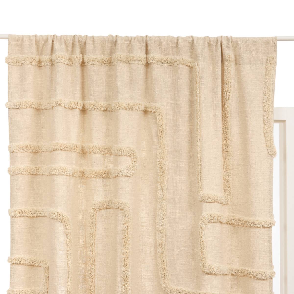 Rideau en coton HAWKI blanc chaud, ATMOSPHERA
