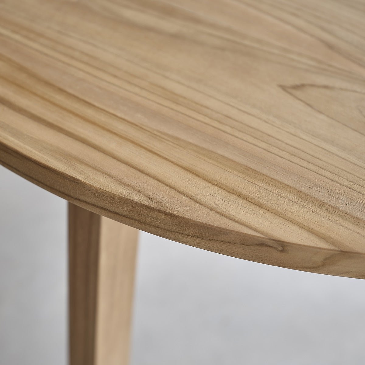 Table en teck massif ronde 4 pers. ALDO naturel, BERAH GETAH