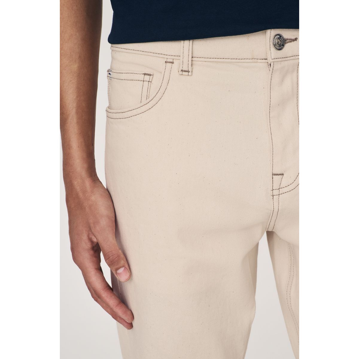 Jean slim délavé vintage blanc écru, NEXT