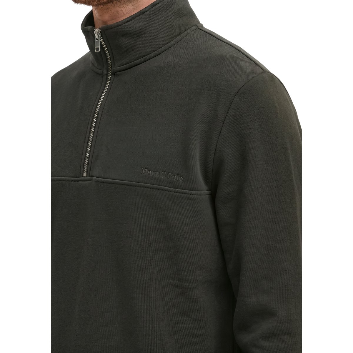 Sweat à capuche coupe classique en pur coton biologique noir, MARC O'POLO