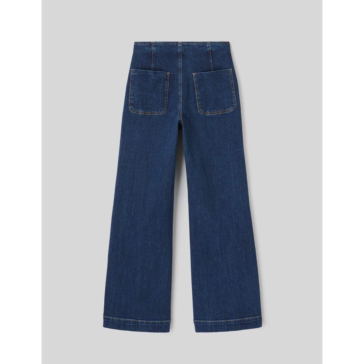 Jean wide leg bleu moyen, BZB