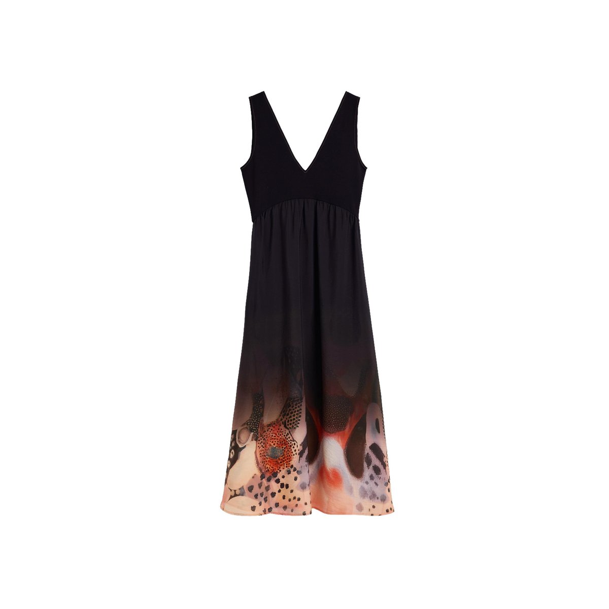 Robe midi 2 en 1 noir, DESIGUAL
