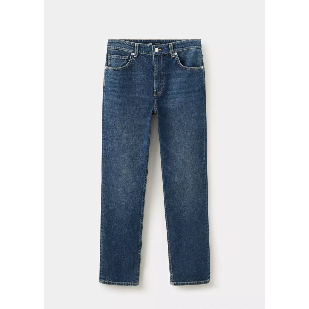 Jean slim taille haute bleu foncé, MANGO