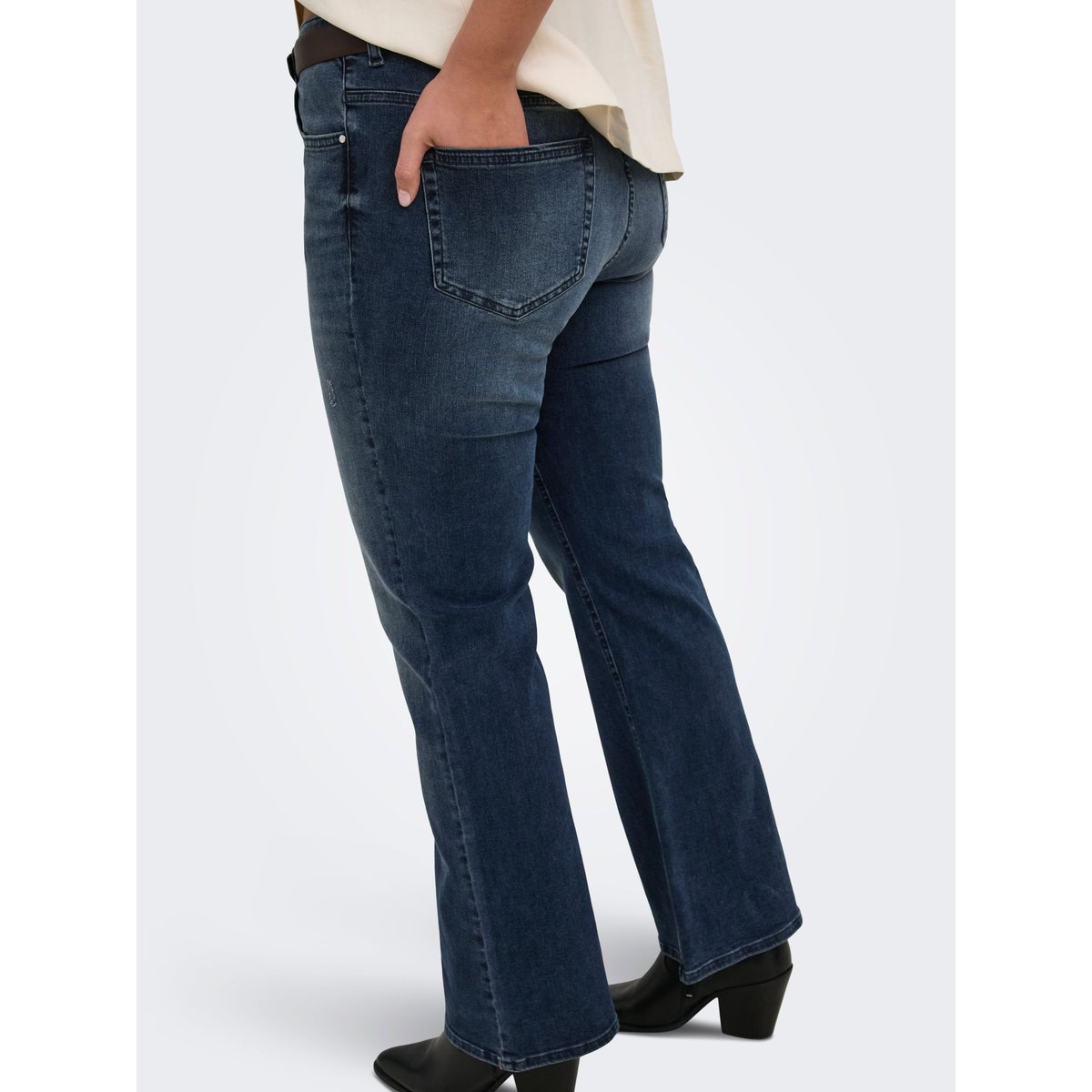 Jean Flared blue black denim, ONLY CARMAKOMA