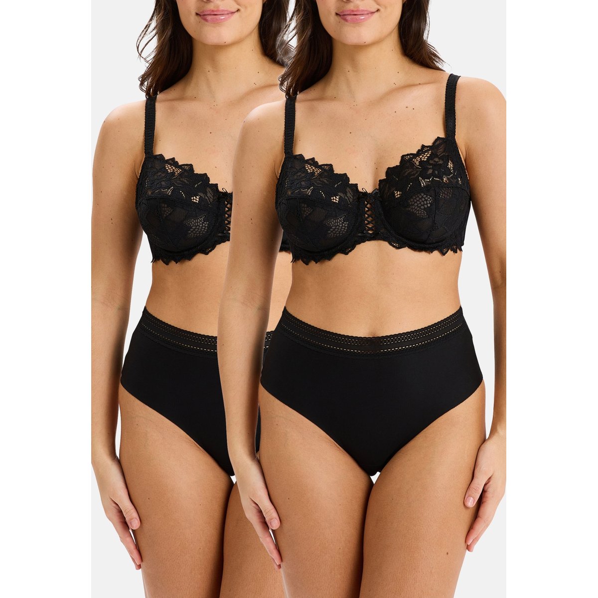 Lot de deux culottes INVISIBLE COTON noir & noir, SANS COMPLEXE