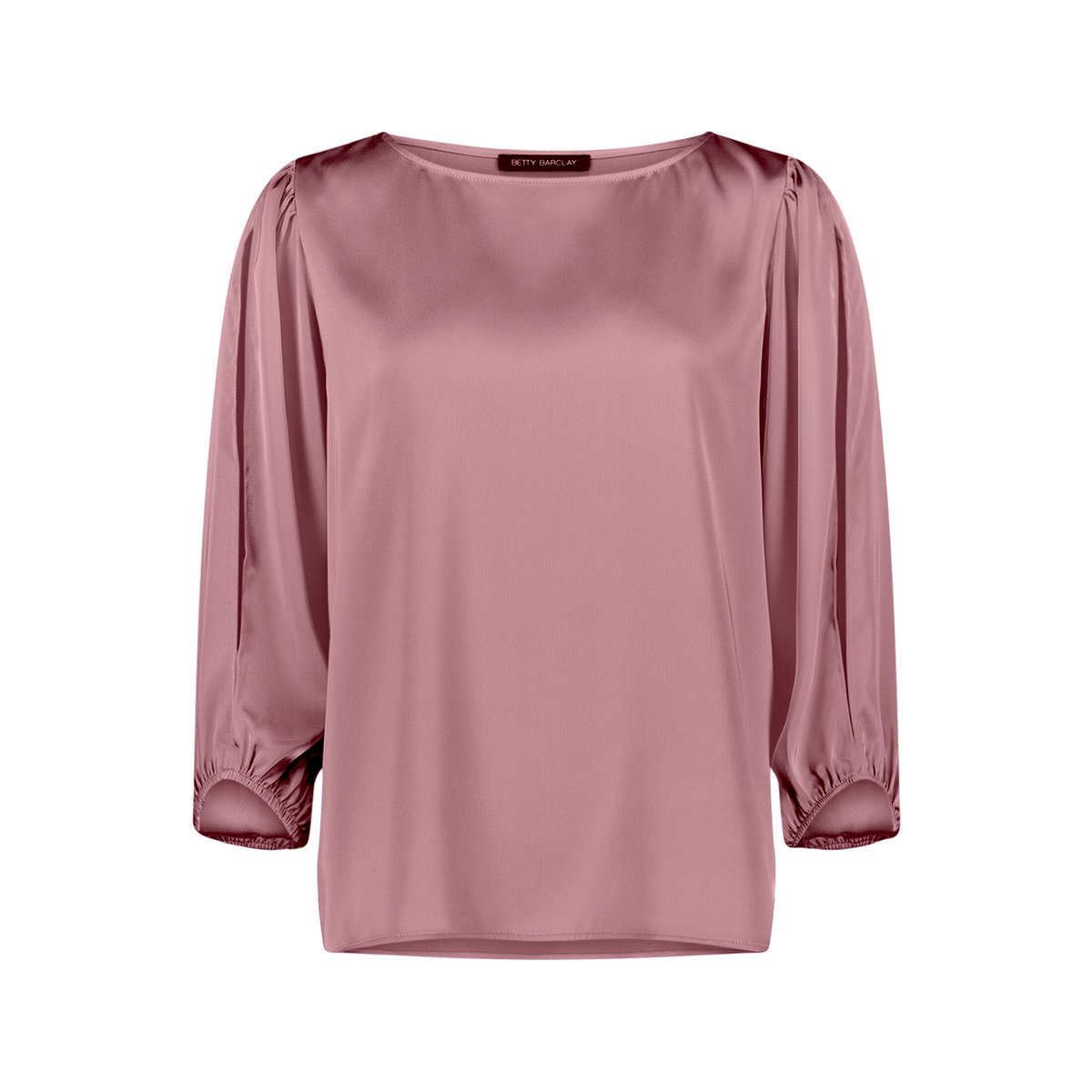 Chemisier en satin à encolure bateau rose taupe, BETTY BARCLAY