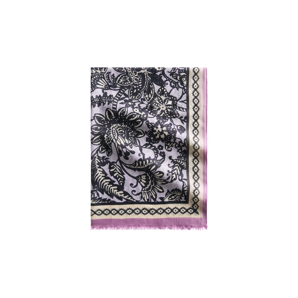 Foulard à l'imprimé allover avec TENCEL™ Lyocell rose bonbon, MARC O'POLO