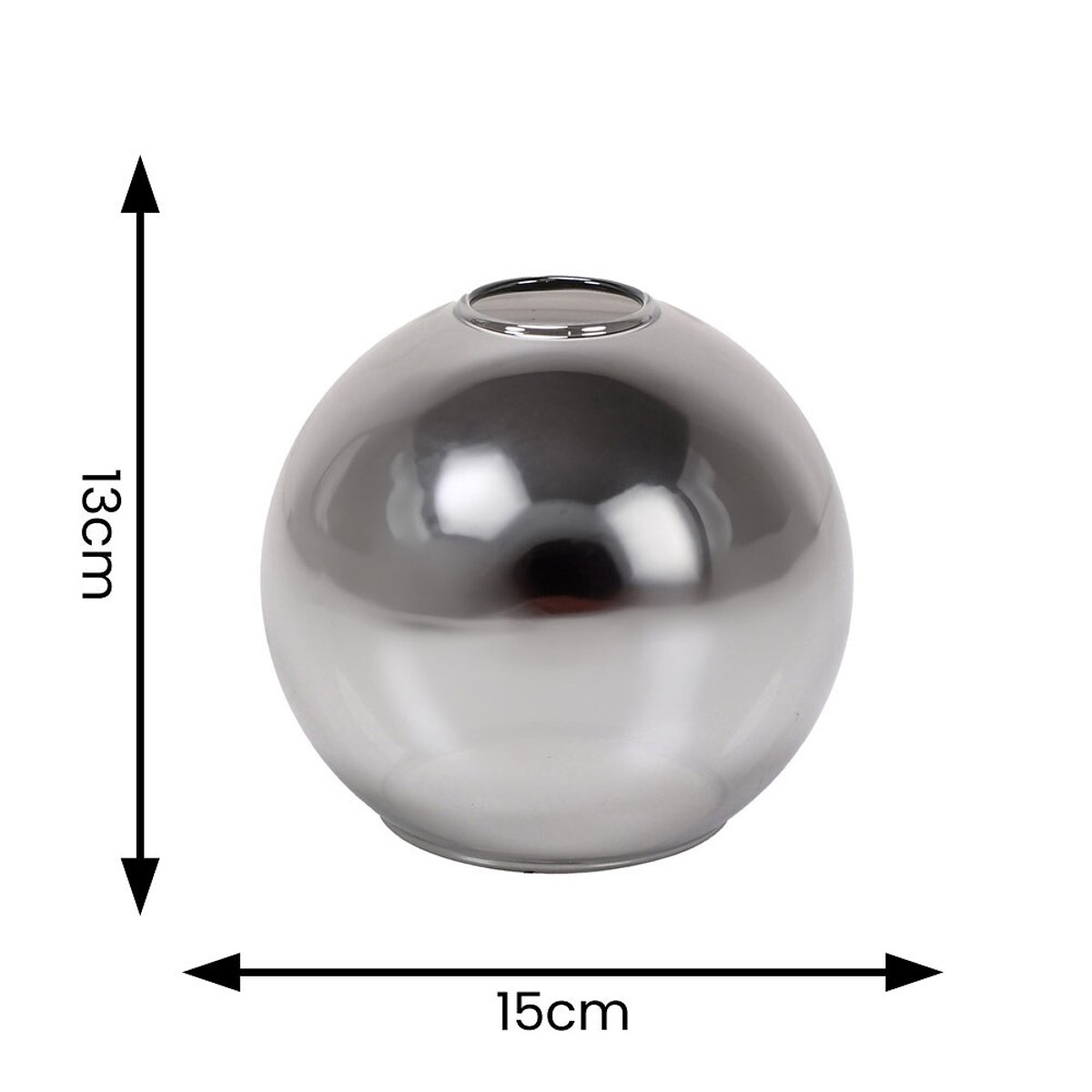 Brady Easy Fit Small Glass Shade smoke grey, SO'HOME