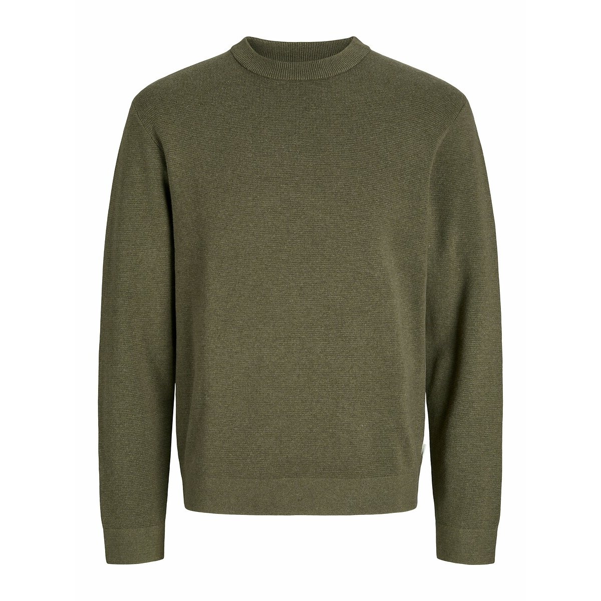 Pull en maille col rond kaki, JACK & JONES