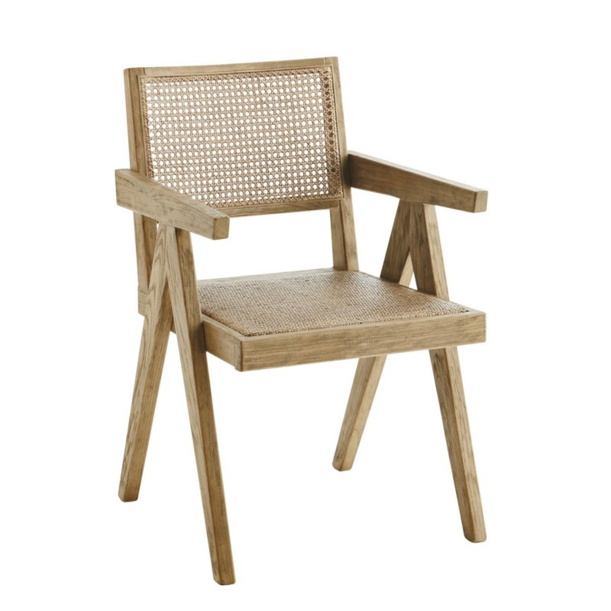 Chaise bois rotin bois clair, MADAM STOLTZ