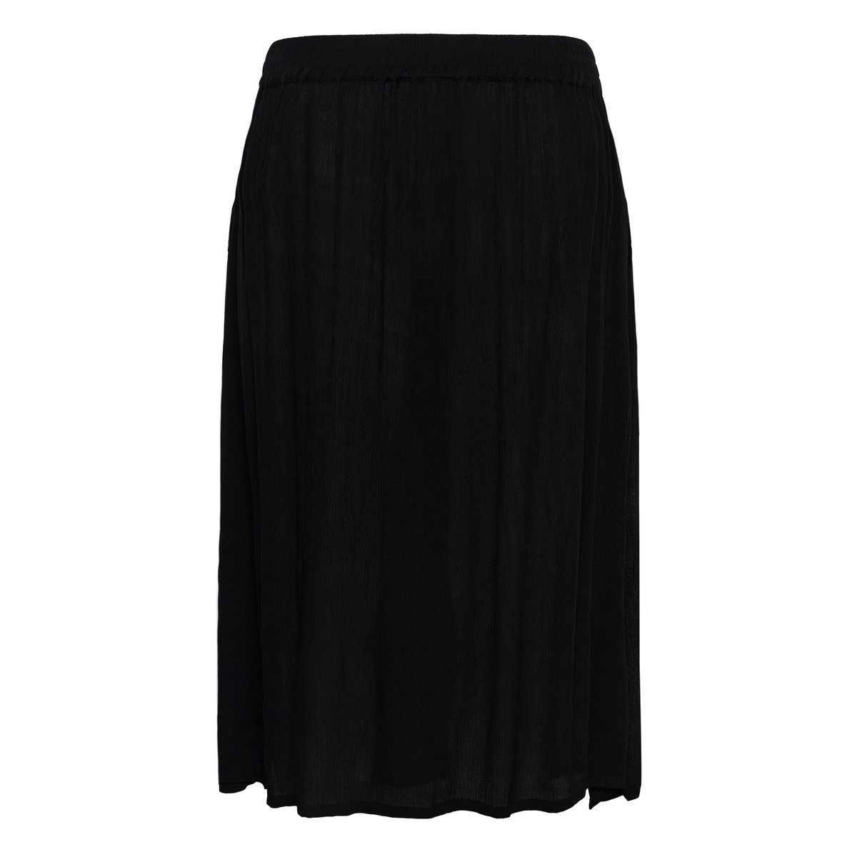 Jupe midi, taille elastiquée noir, KAFFE CURVE