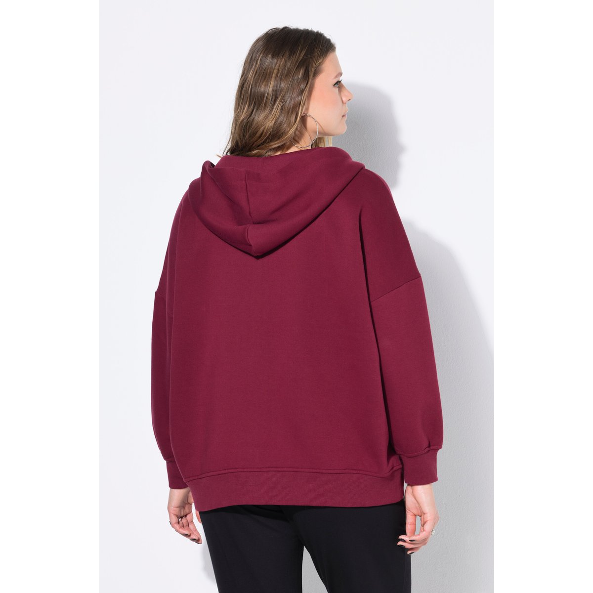 Veste à capuche oversize rouge vin, STUDIO UNTOLD