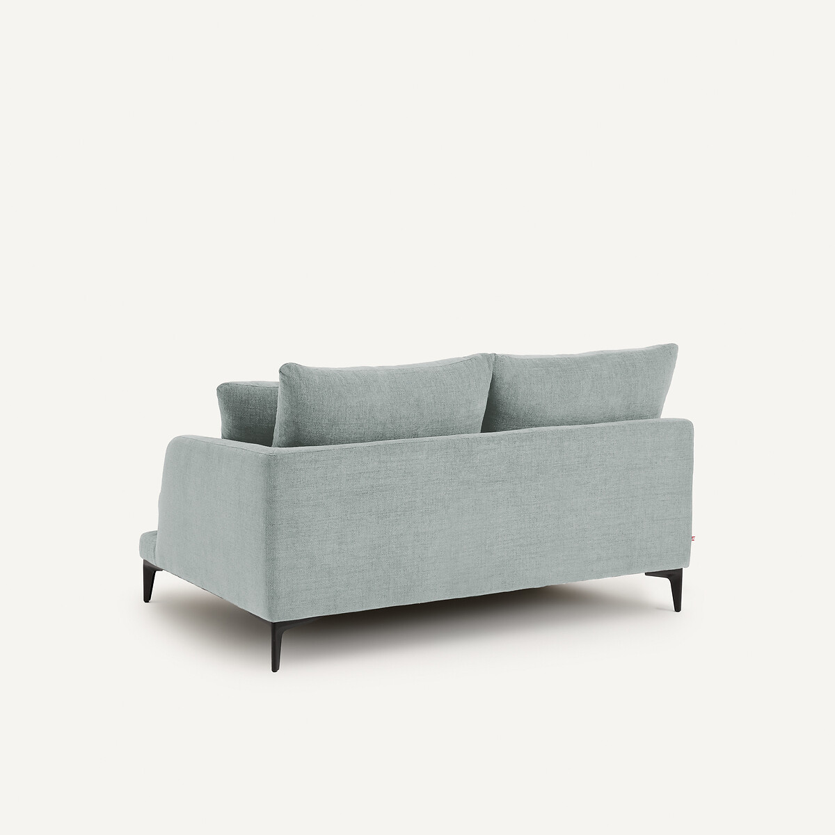 Demi-canapé 2 places en polyester natté, MODERNISTE aquamarine, EMMANUEL GALLINA X AM.PM