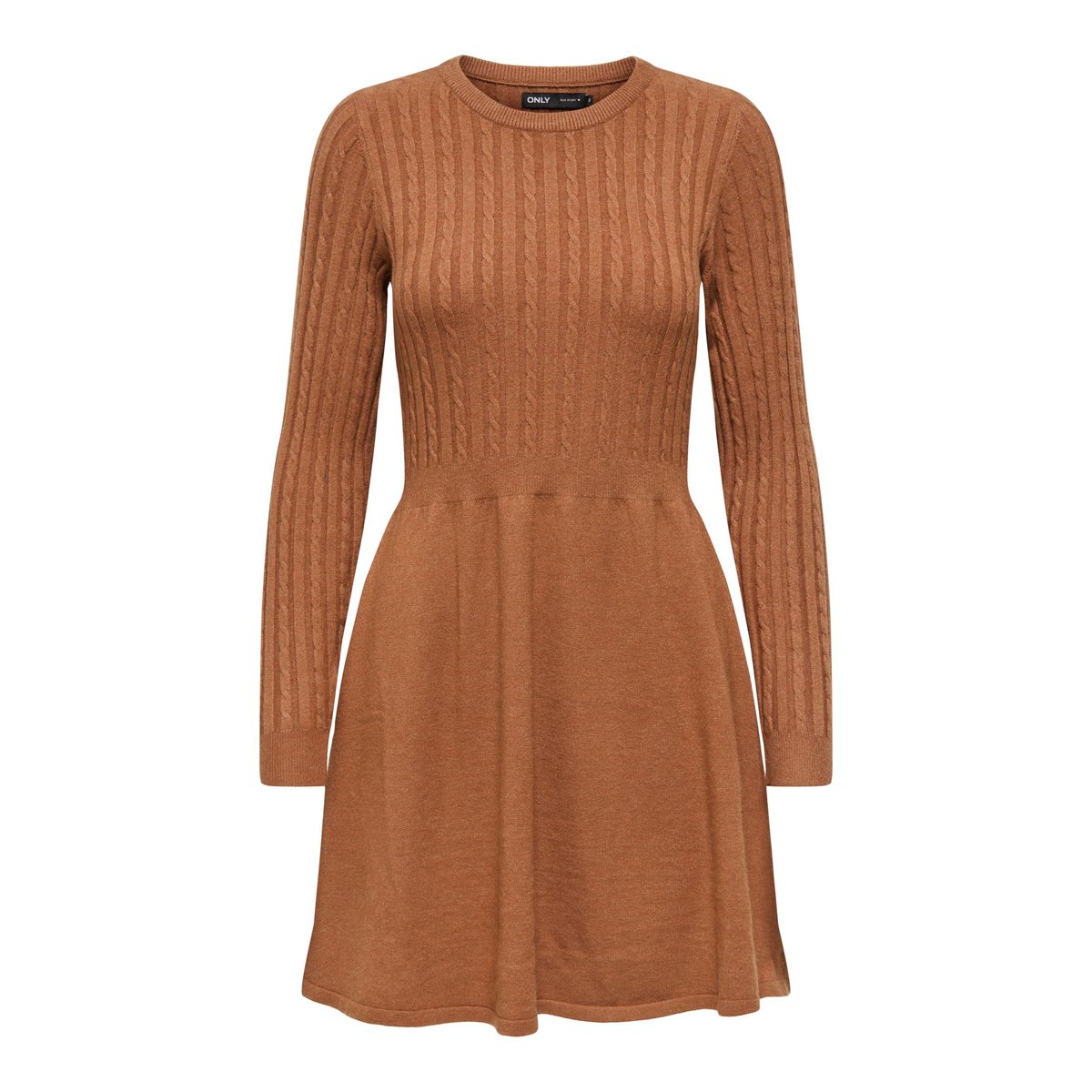 Robe en maille évasée tortoise shell, ONLY