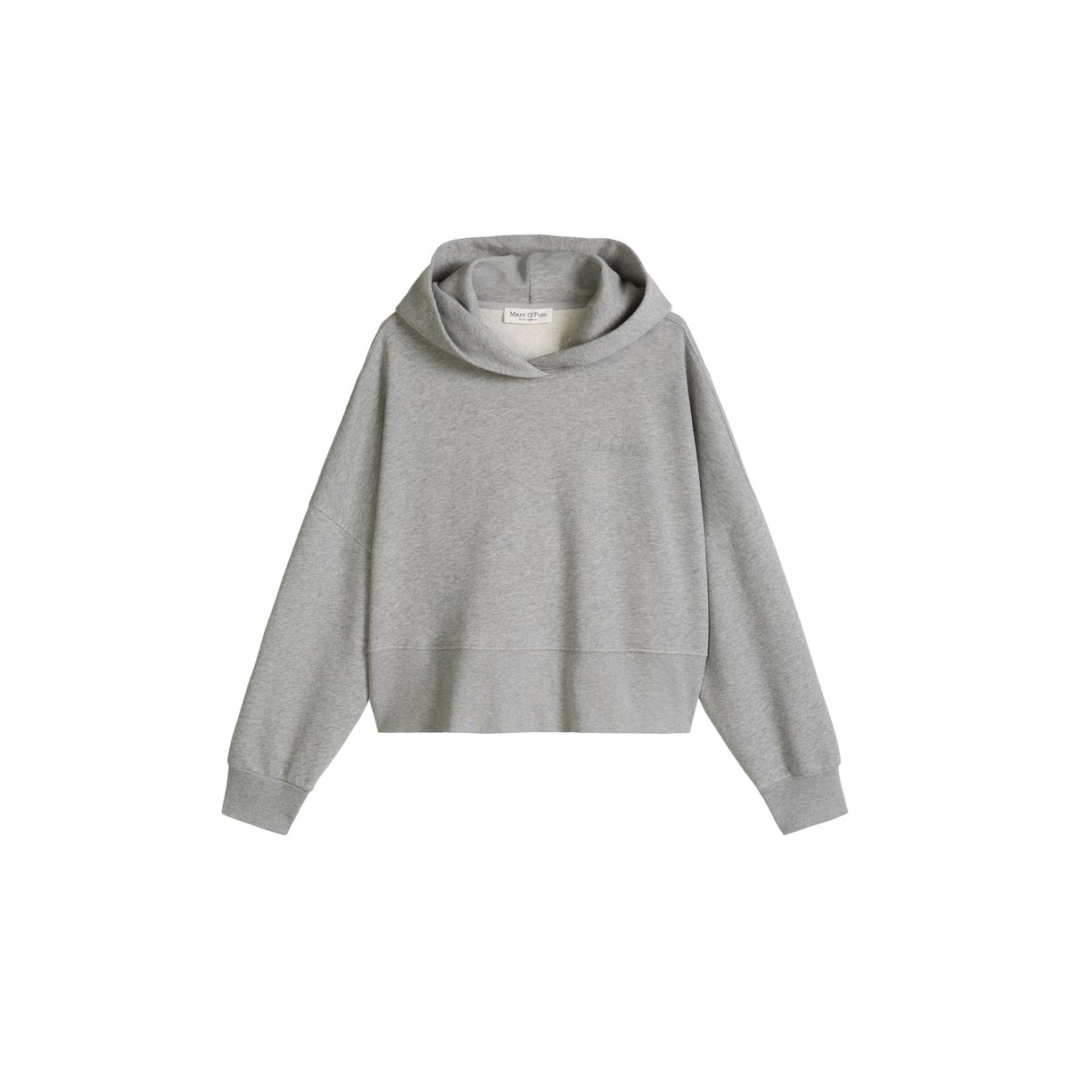 Sweat à capuche relaxed en coton organique gris, MARC O'POLO