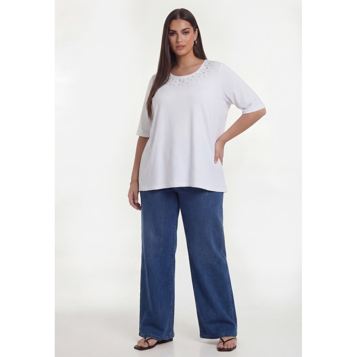 T-shirt avec manches courtes blanc, YOEK