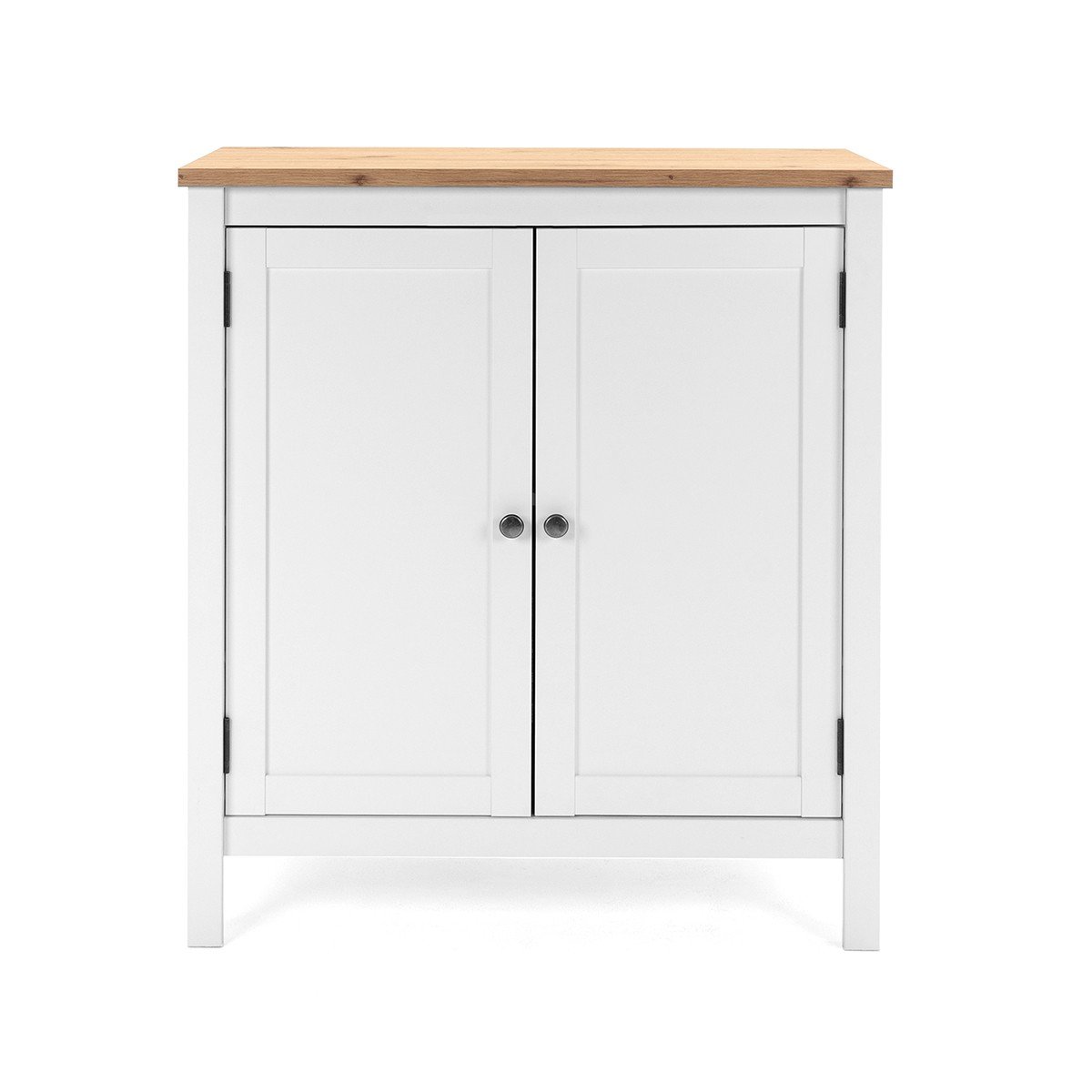 Buffet 2 portes L80 cm - Décor Blanc - BERGEN blanc, CALICOSY