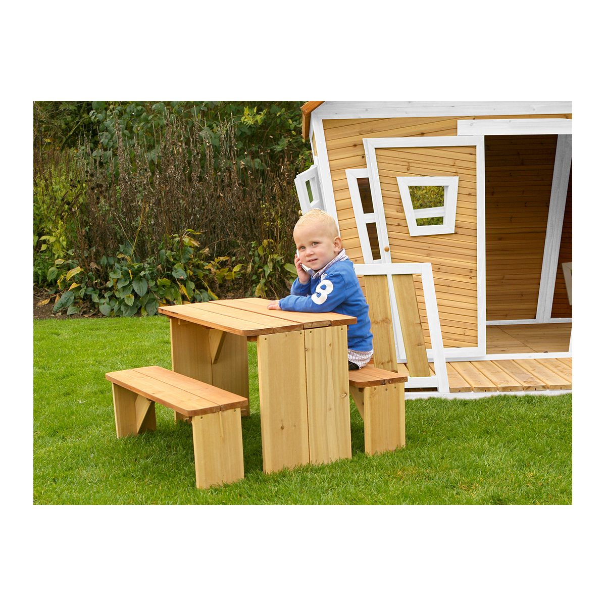 AXI Cabane enfant LISA Brun Blanc couleur unique, AXI HOUSE