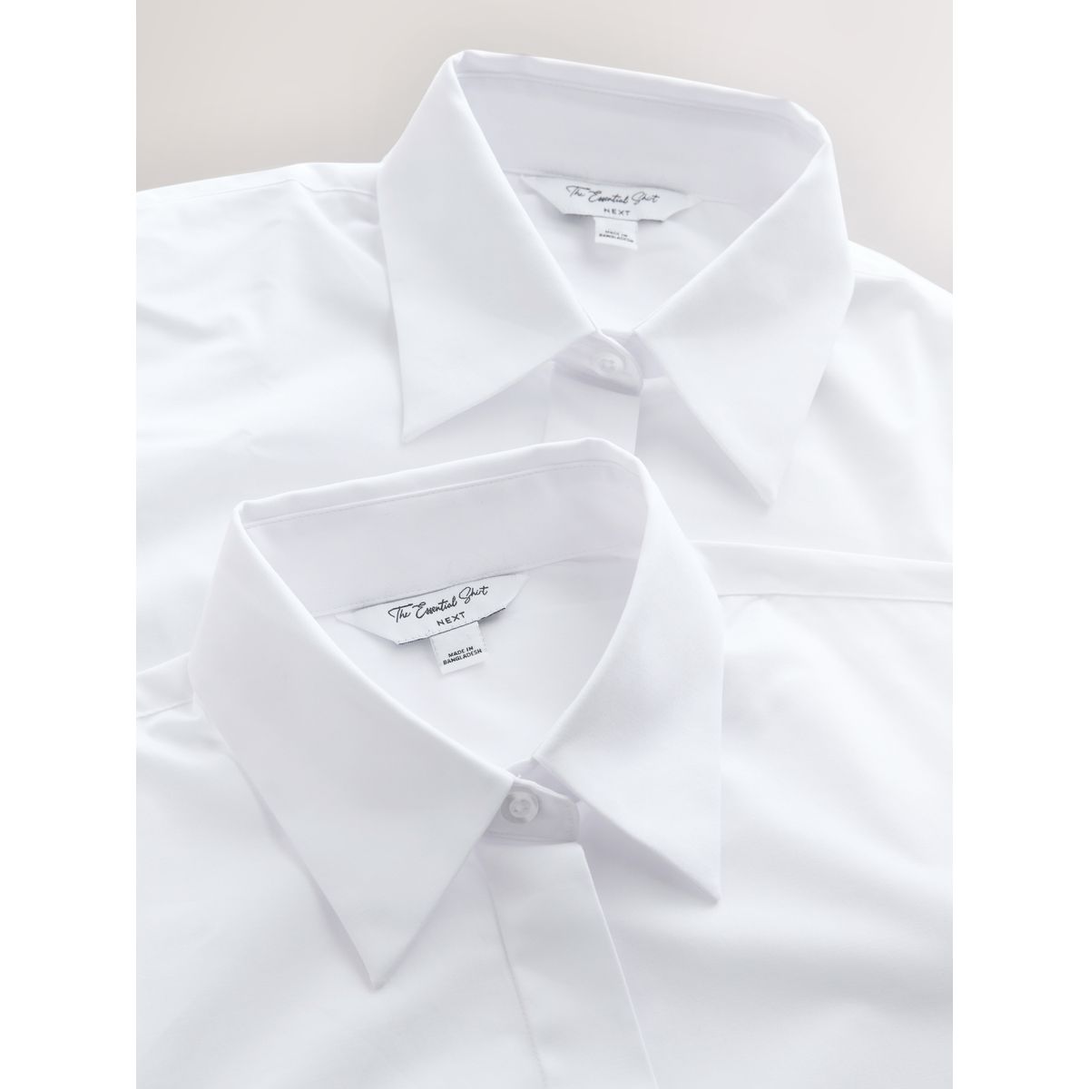 Chemise stretch ajustée, lot de 2 blanc, NEXT