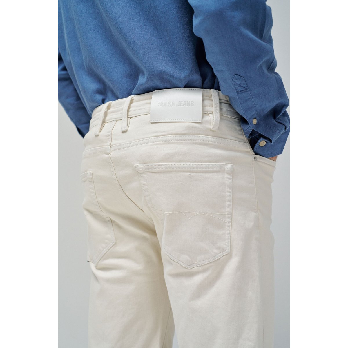 SHORT EN DENIM COLORÉ S-ACTIV ecru, SALSA JEANS