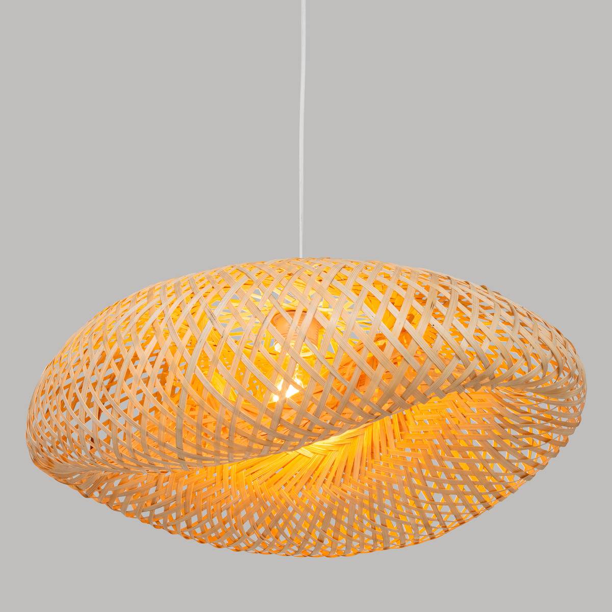 Suspension en bambou tressé BEDDY marron, ATMOSPHERA