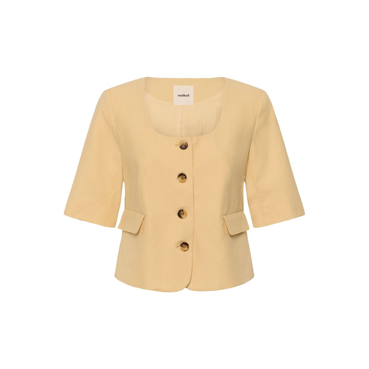 Blazer jaune reed yellow, SOAKED IN LUXURY