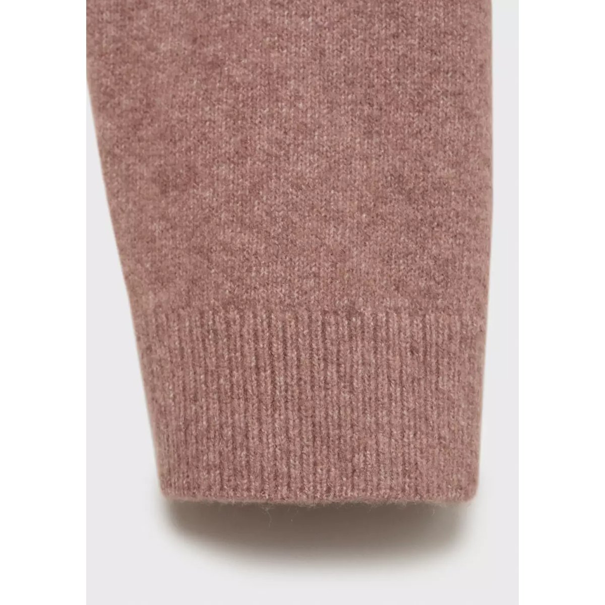 Pull-over maille col montant marron moyen, MANGO