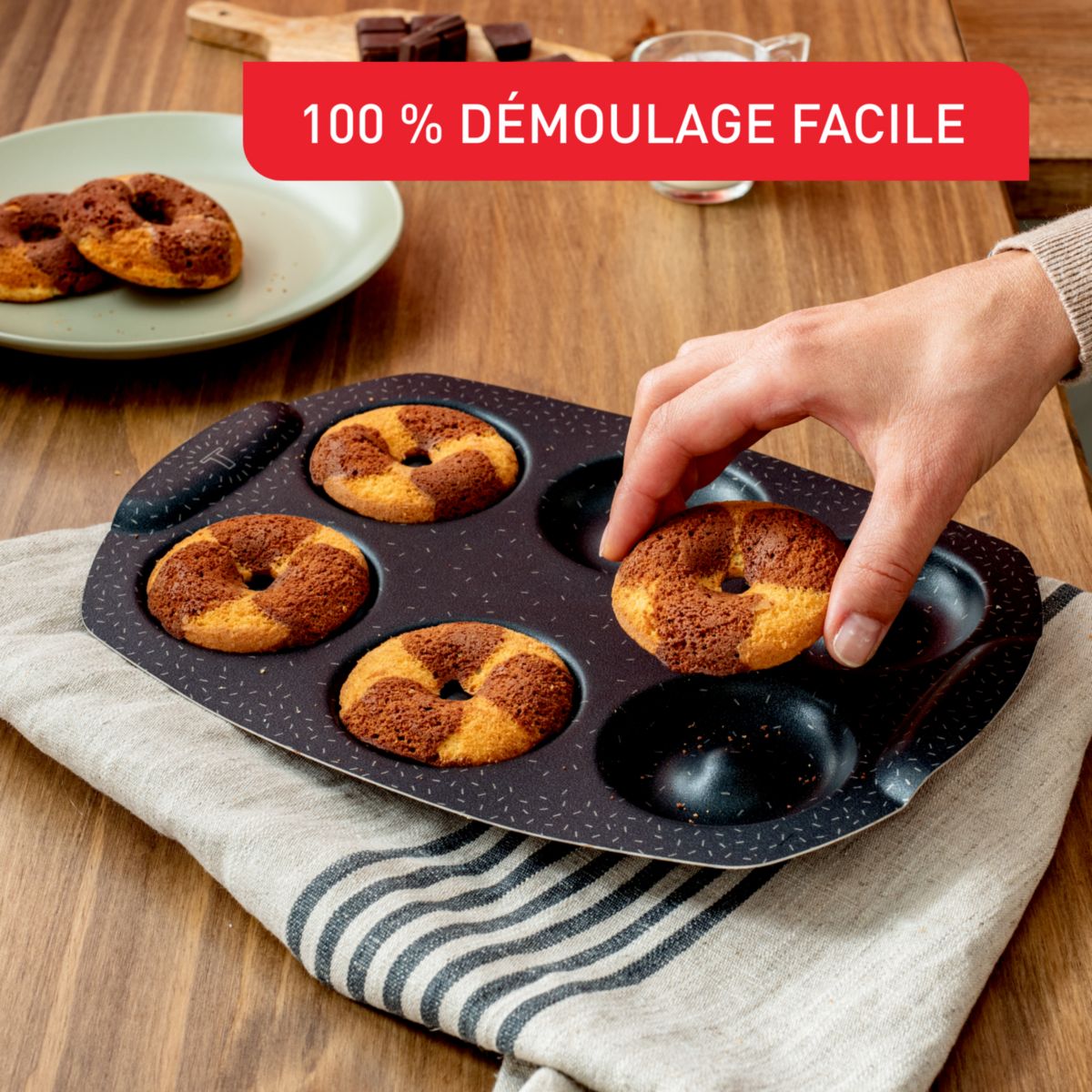 Moule à donuts Perfectbake mini donuts noir, TEFAL