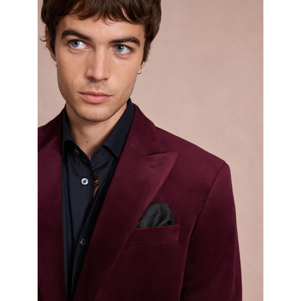 Blazer en velours rouge bordeaux, NEXT