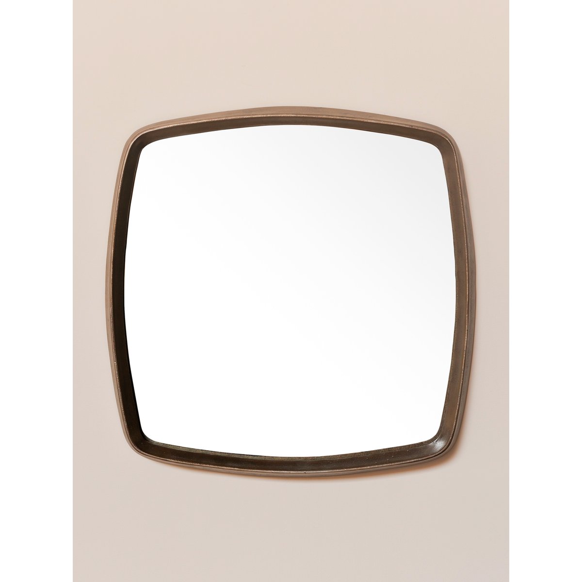 Miroir carré en métal marron, CHEHOMA