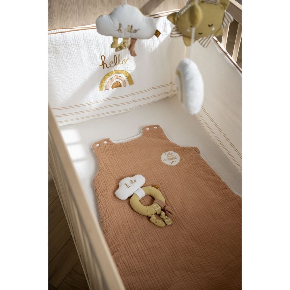 Tour de Lit en coton blanc, SAUTHON